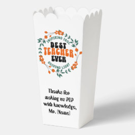 Favor da Caixa de Pipoca do Professor Personalizad