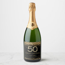 Favor de Aniversário de 50 anos Gold Diamonds