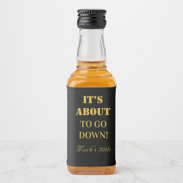 Favor de Aniversário do Casamento Dourado e Negro  (Frente)