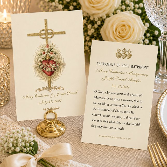 Favor de casamento católico Coração Imaculado de M (Criador carregado)