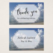 Favor de Casamento com Tema de Praia Agradecer