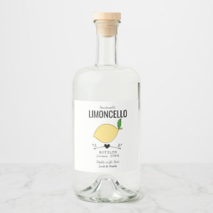 favor de casamento de limoncello caseiro