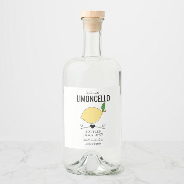 favor de casamento de limoncello caseiro personali (Frente)