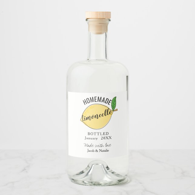 favor de casamento de limoncello caseiro personali (Frente)