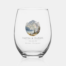 Favor de Casamento de Montanha Glass