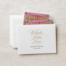 Favor de Casamento Whole Lotto Love Bilhete de Lot