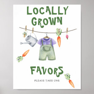 Favor de chá de bebê cultivado localmente Poster