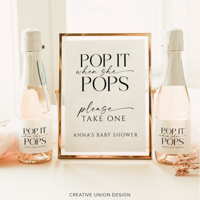 Favor de Chuveiro de Bebê Personalizado 'Pop When  (Criador carregado)