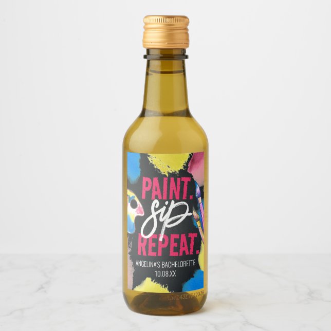 Favor de festa de Chalkboard para pintura e vinho  (Frente)