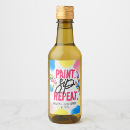Favor de festa de solteira com pintura e vinho par