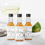 Favor de Festa de solteira do Sip Sip Hooray<br><div class="desc">Comece a festa com essas etiquetas fofinhas. Design apresenta "sip sip hooray" junto com um coração e seu nome de evento em letras negras suaves em um fundo branco com um coração vermelho. Perfeito para festas de solteira,  garotas nos fins de semana e muito mais.</div>