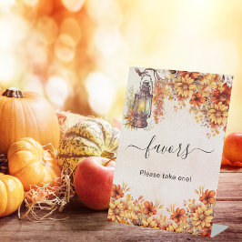 Favor de flores de queda laranja