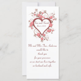 Favor de Keepsasael de Casamento, Quadro de Coraçã