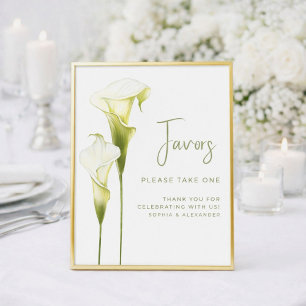 Favor de pôster de casamento "Lírios de calla deli