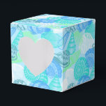 Favor do Partido Box-Seashells Caixa de Impressão<br><div class="desc">Caixa de favores de festas mostrada em uma adorável design de impressão. Personalize este item ou comprar como está. Imagem do stock freepik.com</div>