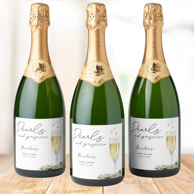 Favor Elegante do Chá de panela Pérola e Prosecco (Criador carregado)