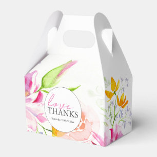 Favorecer Caixas Chá de fraldas Florais de Aquarel