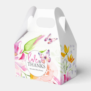 Favorecer Caixas Chás de fraldas Borboletas Florai