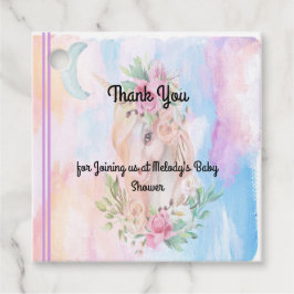 Favorecer Chá de fraldas de Etiqueta com Unicorn