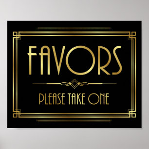 FAVORES do art deco - TOME POR FAVOR UM impressão
