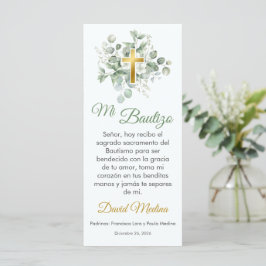 Favorito Baptism Watercolor Green deixa marcador