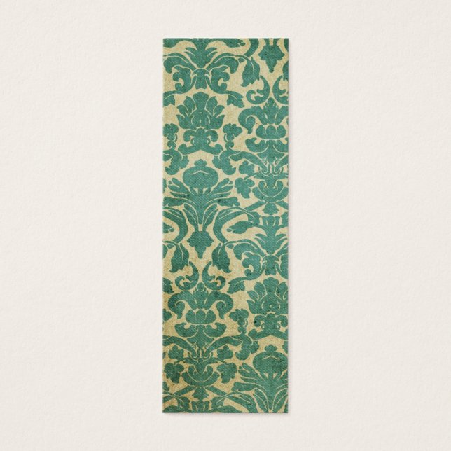 favorito de damasco verde-azul vintage (Frente)