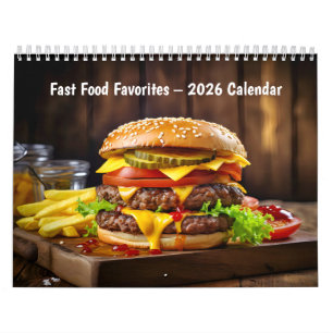 Favoritos da Comida Rápida – Calendário 2026