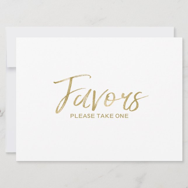"Favoritos" Placa de Casamento | Estilo Dourado co (Frente)