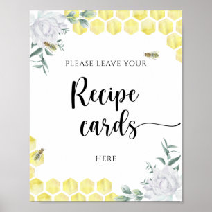 Favos - Cartão de receita aqui poster