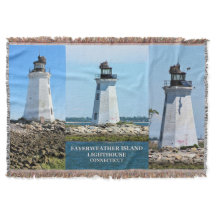 Fayerweather Island Lighthouse, CT Jogar cobertor