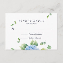 Fazemos o Eucalyptus Hydrangea Garden RSVP Card