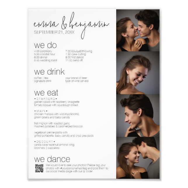 Fazemos - Tudo Em Um BW - QR - 4 Fotos - Casamento (Frente)