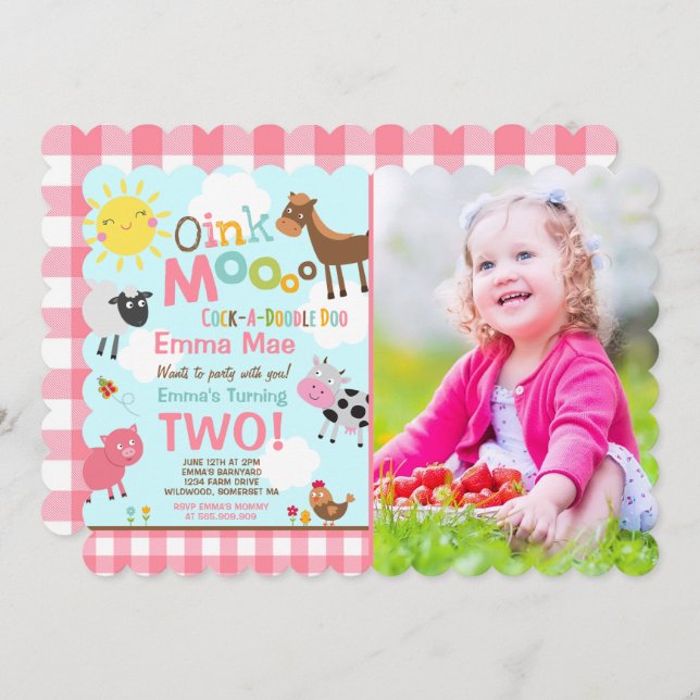 Fazenda Aniversário Convite à Antiga Festa de Faze (Frente/Verso)