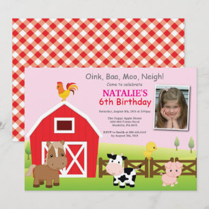 Fazenda Aniversário Convite País Festa de Barnya
