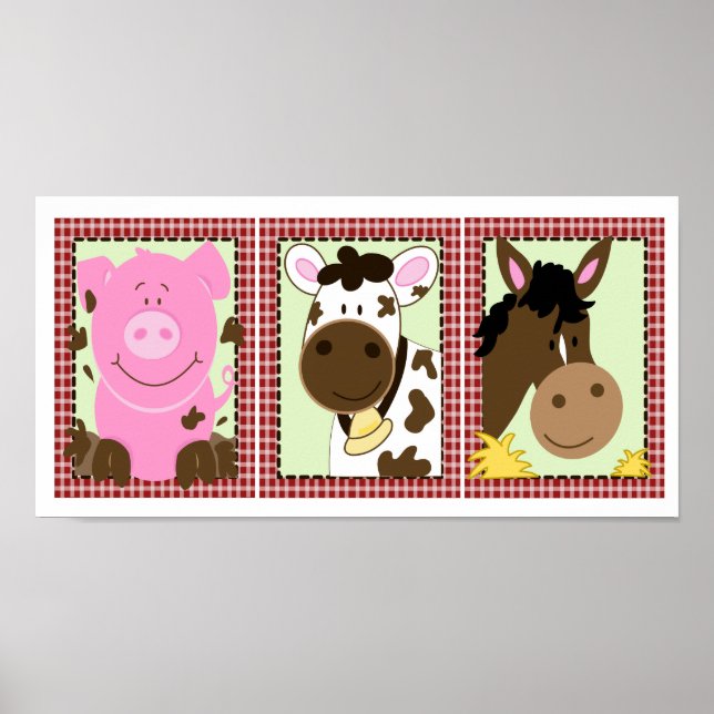 FAZENDA BABIES ART IMPRESSÕES CONJUNTO DE 3 (Frente)