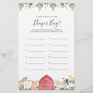 Fazenda Chá de fraldas adivinha o que há na Fralda