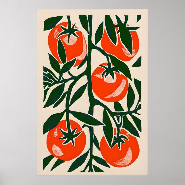 Fazenda Chic Eclectic Impressão de Tomate - Tendên (Frente)