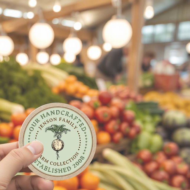 Fazenda da família - Retenção da etiqueta do produ (Criador carregado)