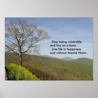Fazenda da felicidade Virginia Mountain Poster