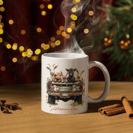 Fazenda de Animais Fofos em Caneca de Café