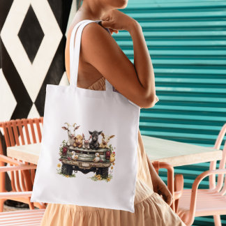 Fazenda de Animais Fofos na Bolsa Tote