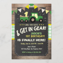 Fazenda de convite para o aniversário do trator Bo