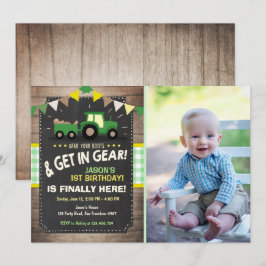 Fazenda de convite para o aniversário do trator Bo