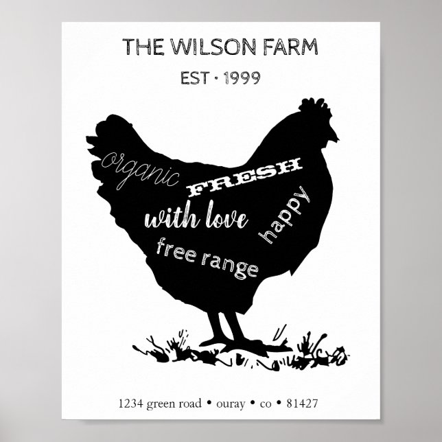 Fazenda de frango ⎢ Poster personalizado (Frente)