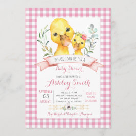 fazenda de pato chá de fraldas convite rosa