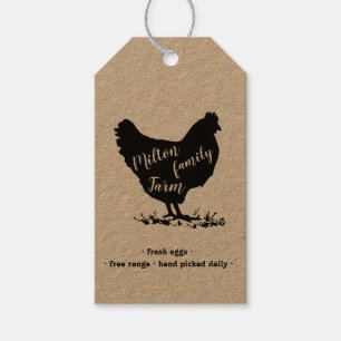 Fazenda familiar   Etiqueta de cartão de ovos