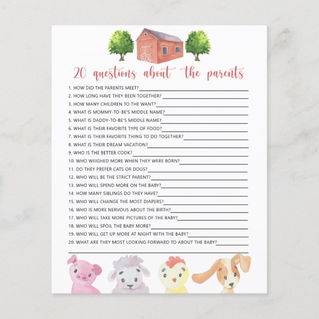 Fazenda - jogos - 20 perguntas sobre os pais (Frente)