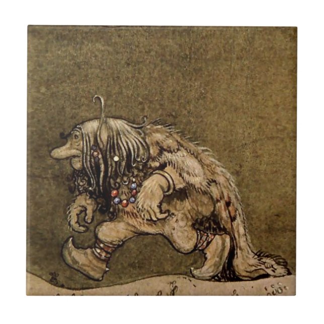 "Fazenda Troll" pelo artista sueco John Bauer (Frente)