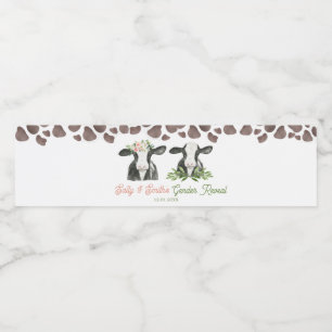 Fazenda Vaca Gênero Rótulo da Garrafa de Água