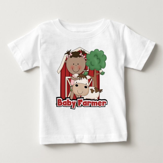 Fazendeiro de bebê com camiseta e presentes da (Frente)